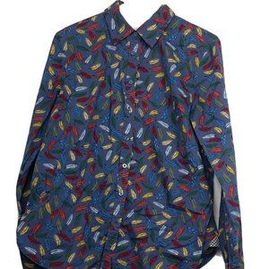 Talbots Shirt w/Multicolored Feathers WM SZ:S